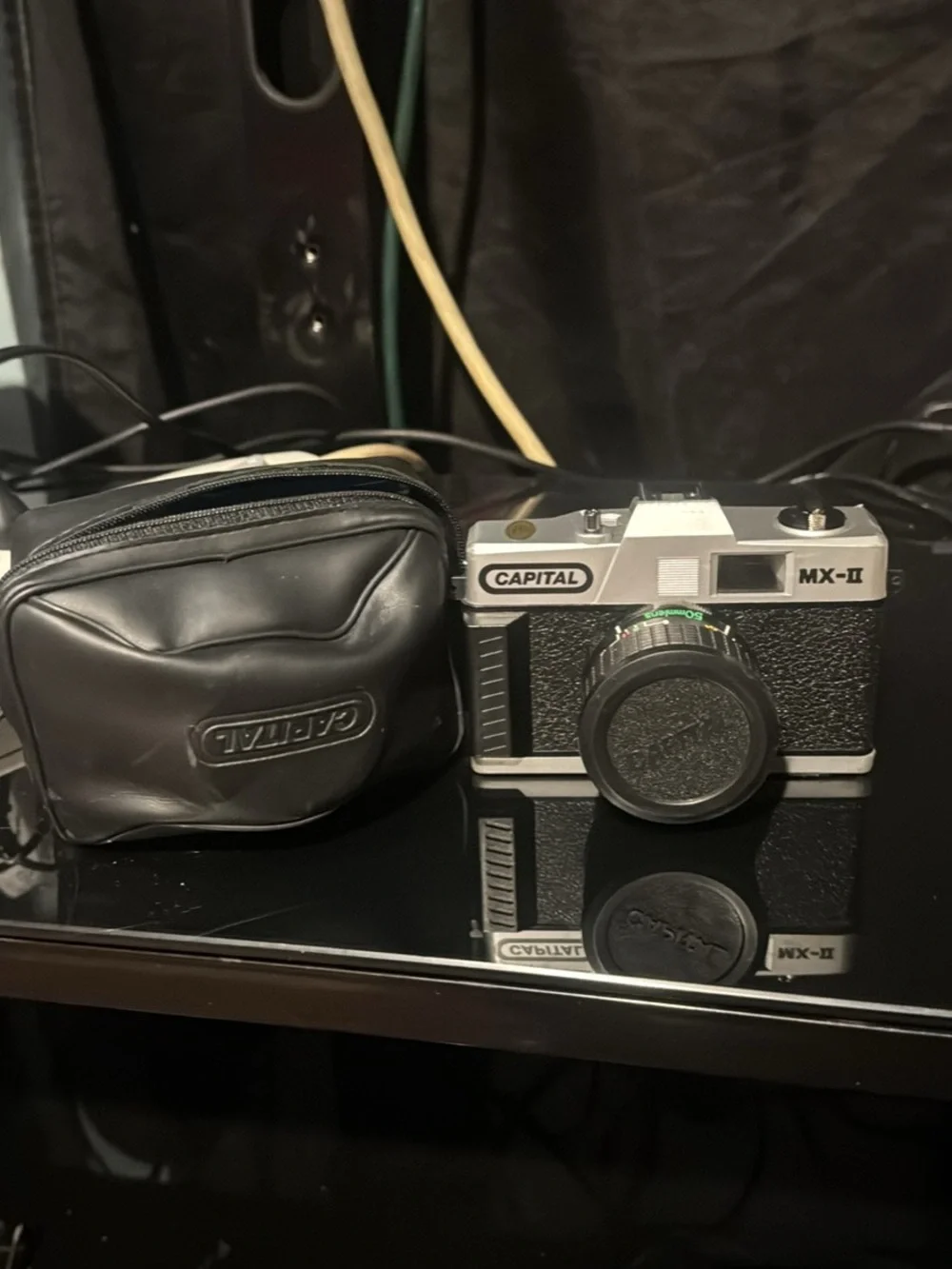 Capital MX-II 35mm Film Camera in Black and Silver with Carry Case